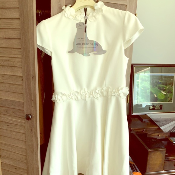 white garden party dress